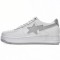 A Bathing Ape Low White Grey Silvery Women Men Sneaker