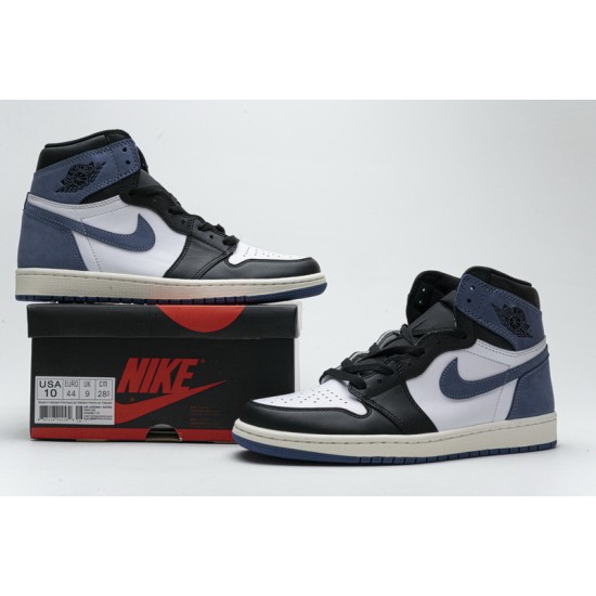 Air Jordan 1 OG Hi Retro "Blue Moon" Blue Black White 555088-115