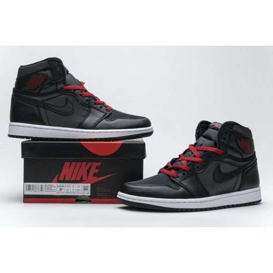 Air Jordan 1 Retro High OG "Black Satin" Gym Red Black Red 555088-060
