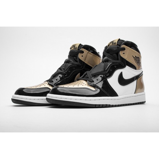 Air Jordan 1 Retro High OG "Gold Toe" Black Gold 861428-007