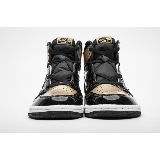 Air Jordan 1 Retro High OG "Gold Toe" Black Gold 861428-007