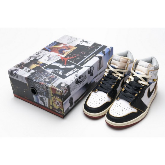 Air Jordan 1 Retro High Union Los Angeles "Black Toe" White Black Red BV1300-106
