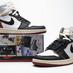 Air Jordan 1 Retro High Union Los Angeles "Black Toe" White Black Red BV1300-106