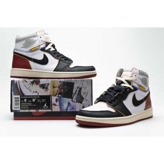 Air Jordan 1 Retro High Union Los Angeles "Black Toe" White Black Red BV1300-106