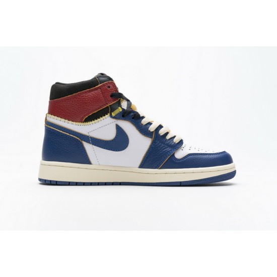 Air Jordan 1 Retro High Union Los Angeles "Blue Toe" Blue White Red BV1300-146