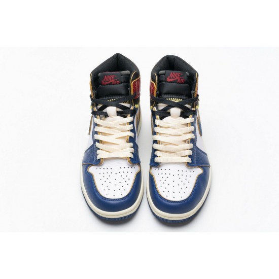 Air Jordan 1 Retro High Union Los Angeles "Blue Toe" Blue White Red BV1300-146