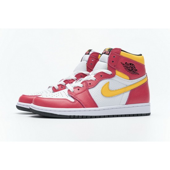 Air Jordan 1 High OG "Light Fusion Red" Red Yellow White 555088-603 36-46
