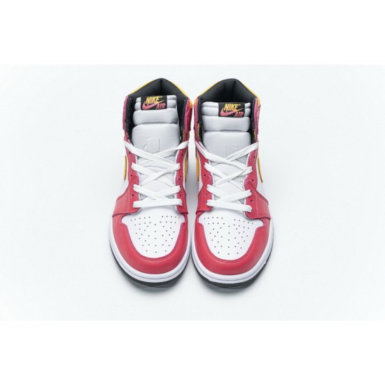 Air Jordan 1 High OG "Light Fusion Red" Red Yellow White 555088-603 36-46
