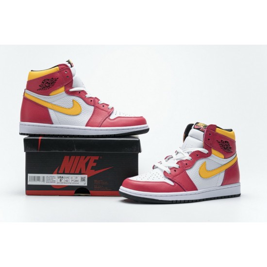 Air Jordan 1 High OG "Light Fusion Red" Red Yellow White 555088-603 36-46