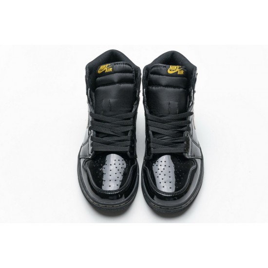 Air Jordan 1 High OG Patent "Black Metallic Gold" Black Gold 555088-032