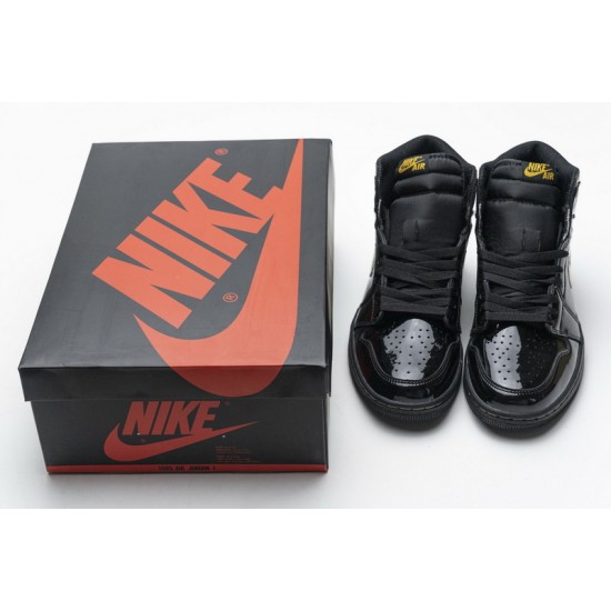Air Jordan 1 High OG Patent "Black Metallic Gold" Black Gold 555088-032