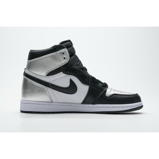 Air Jordan 1 High "Silver Toe" Black Silver CD0461-001