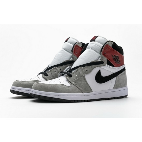 Air Jordan 1 High "Smoke Grey Red" Grey White Red 555088-126
