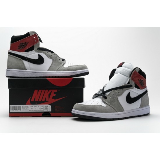 Air Jordan 1 High "Smoke Grey Red" Grey White Red 555088-126
