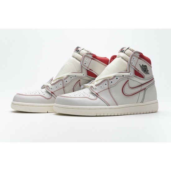 Air Jordan 1 Retro High OG "Phantom" White Red 555088-160