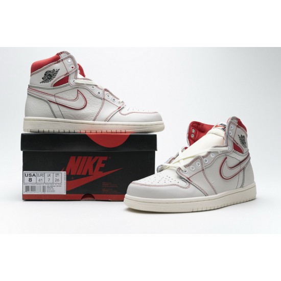 Air Jordan 1 Retro High OG "Phantom" White Red 555088-160
