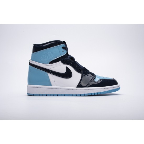 Air Jordan 1 Retro High OG "UNC" Patent Blue Black CD0461-401