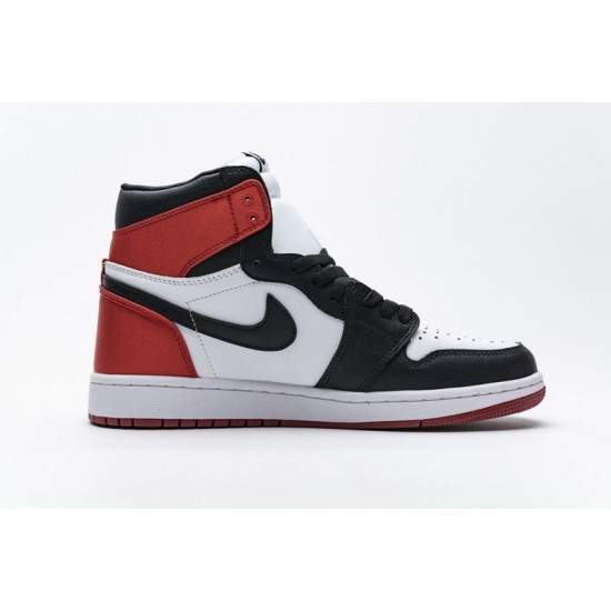 Air Jordan 1 Retro High "Satin Black Toe" Black Red CD0461-016