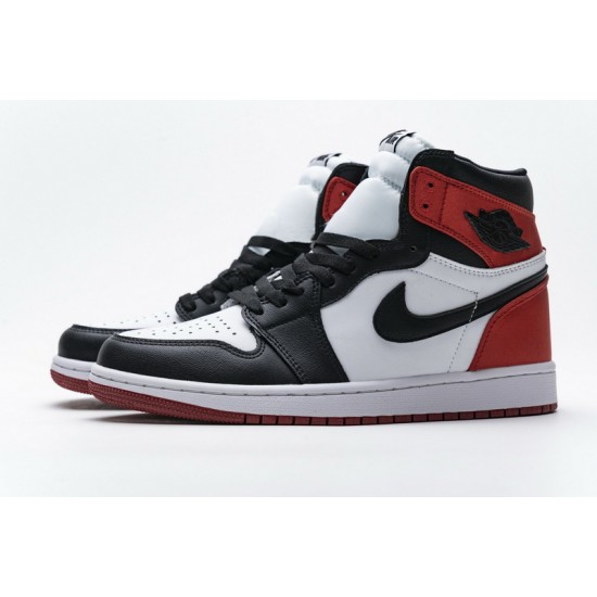 Air Jordan 1 Retro High "Satin Black Toe" Black Red CD0461-016