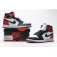 Air Jordan 1 Retro High "Satin Black Toe" Black Red CD0461-016