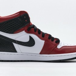 Air Jordan 1 "Satin Snakeskin" Red Black White CD0461-601