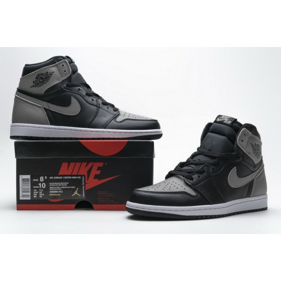 Air Jordan Retro 1 High OG "Sahdow" Grey Black 555088-013