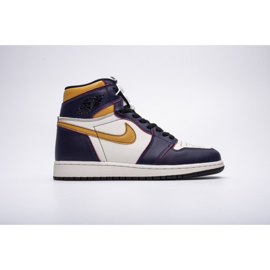 Nike SB x Air Jordan 1 Retro High OG "LA to Chicago" Purple Yellow CD6578-507