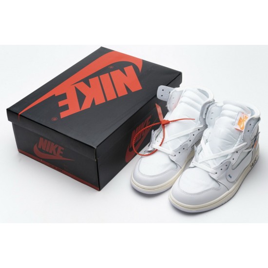 Off-White x Air Jordan 1 High OG "White" All White AQ0818-100