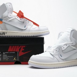 Off-White x Air Jordan 1 High OG "White" All White AQ0818-100