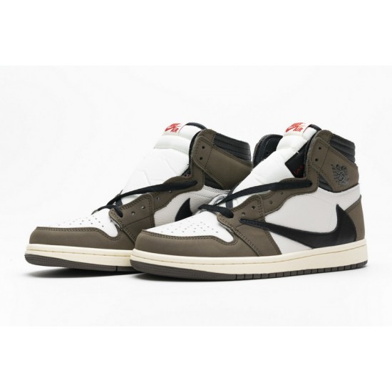 Travis Scott x Air Jordan 1 High OG TS SP "Mocha" Brown White CD4487-100