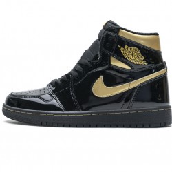 Air Jordan 1 High OG Patent "Black Metallic Gold" Black Gold 555088-032