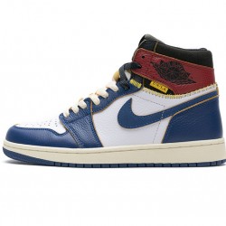 Air Jordan 1 Retro High Union Los Angeles "Blue Toe" Blue White Red BV1300-146