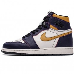 Nike SB x Air Jordan 1 Retro High OG "LA to Chicago" Purple Yellow CD6578-507