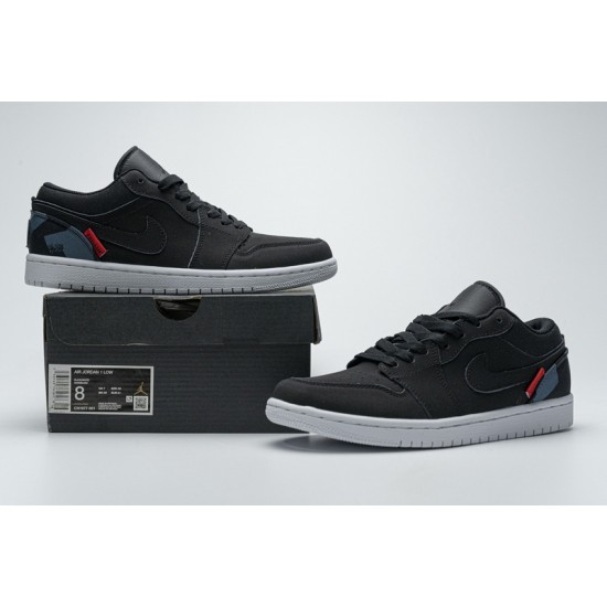 Air Jordan 1 Low BG "PSG" Black Blue Red CN1077-001 40-45