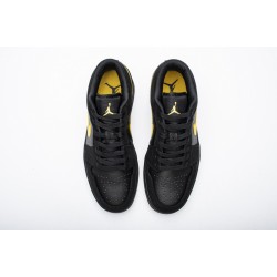 Air Jordan 1 Low "Black University Gold" Black Gold 553558-071