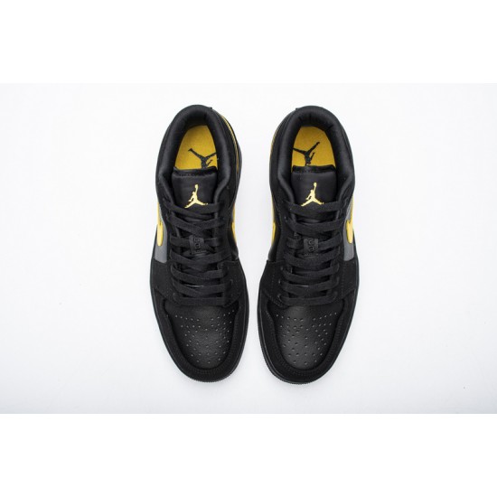 Air Jordan 1 Low "Black University Gold" Black Gold 553558-071