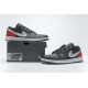 Air Jordan 1 Low "Brushstroke Swoosh" Black Red DA4659-001 40-46