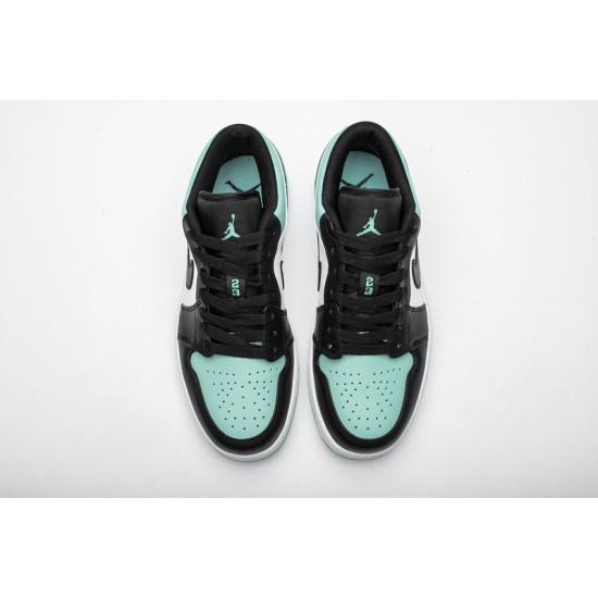 Air Jordan 1 Low "Emerald Toe" Blue Black 553558-117