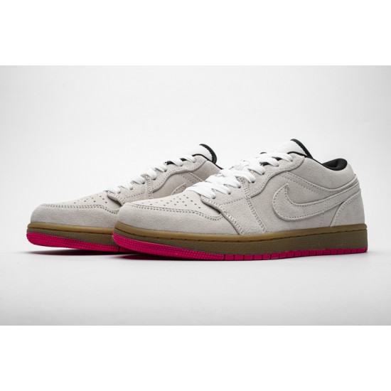 Air Jordan 1 Low "Hyper Pink" Grey White 553558-119