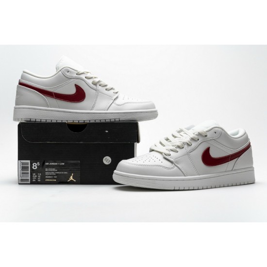 Air Jordan 1 Low "Milk" White Red AQ9941-161