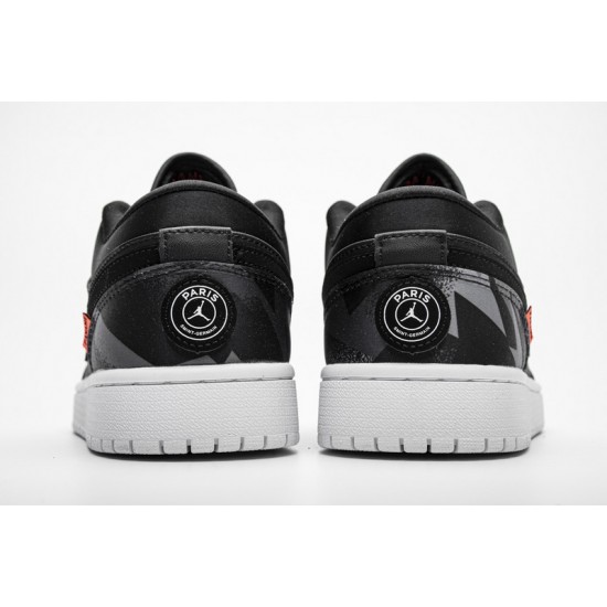 Air Jordan 1 Low "PSG Paris Saint Germain" Black White CK0687-001
