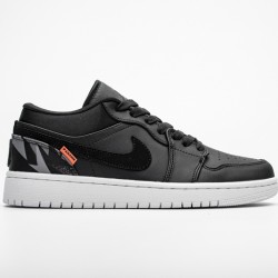 Air Jordan 1 Low "PSG Paris Saint Germain" Black White CK0687-001