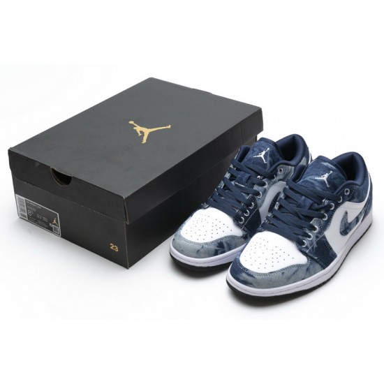 Air Jordan 1 Low "Washed Denim" Blue White CZ8455-100