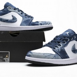 Air Jordan 1 Low "Washed Denim" Blue White CZ8455-100
