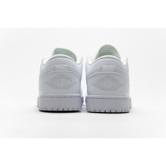 Air Jordan 1 Low "White Pure Platnium" All White 553558-170