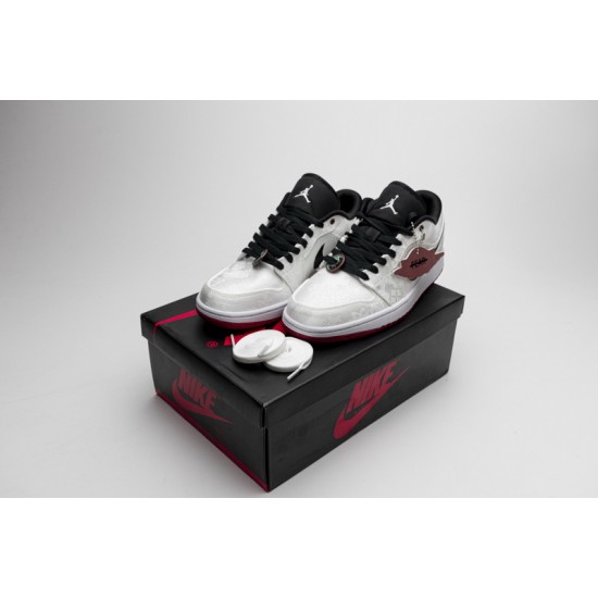 Edison Chen x Air Jordan 1 Low SE "Fearless" White Black CU2804-100