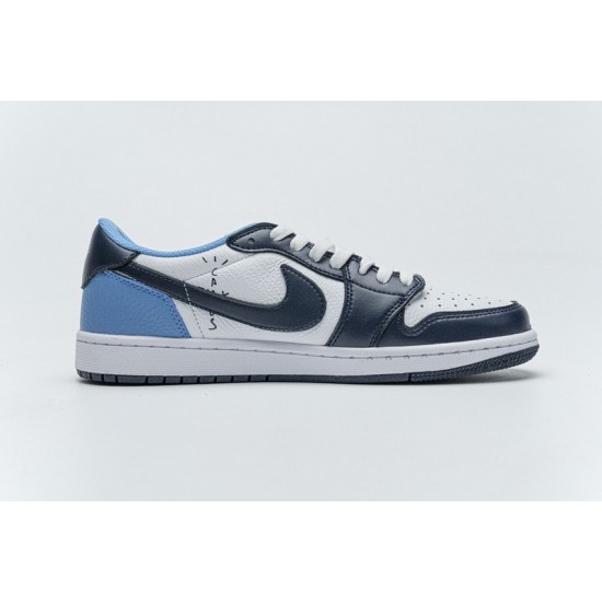 Travis Scott x Fragment Design x Air Jordan 1 Low Blue White CQ4278-001 40-46
