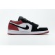 Air Jordan 1 Low "Black Toe" Black White Red 553558-116