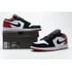 Air Jordan 1 Low "Black Toe" Black White Red 553558-116