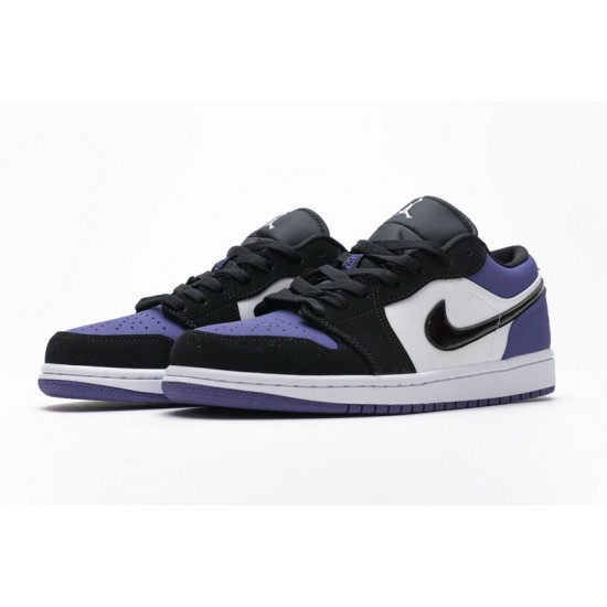 Air Jordan 1 Low "Court Purple" Black Purple 553558-125